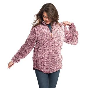 Sherpa Pullover with Pockets by The Southern Shirt Co. Maroon